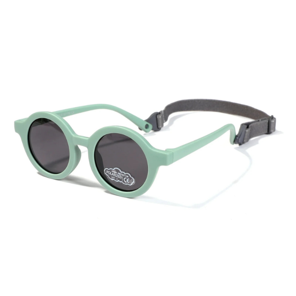Óculos de sol redondos com lentes polarizadas para bebés e crianças pequenas