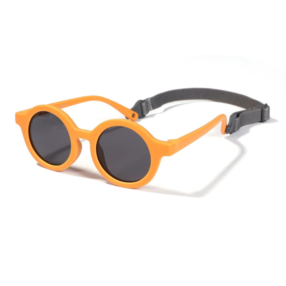 Óculos de sol redondos com lentes polarizadas para bebés e crianças pequenas