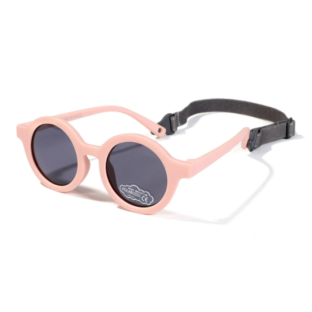 Óculos de sol redondos com lentes polarizadas para bebés e crianças pequenas