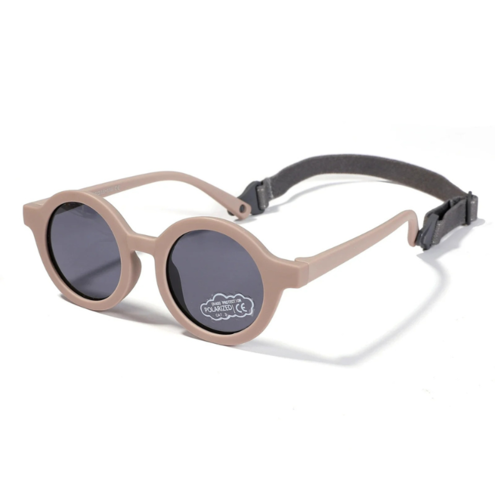 Óculos de sol redondos com lentes polarizadas para bebés e crianças pequenas