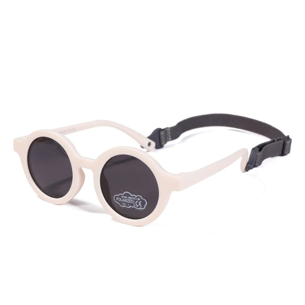 Óculos de sol redondos com lentes polarizadas para bebés e crianças pequenas
