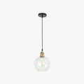 Glavena Vintage Glass Globe Pendant Light - Metal Details Hanging Light for Dining Rooms | Esilora