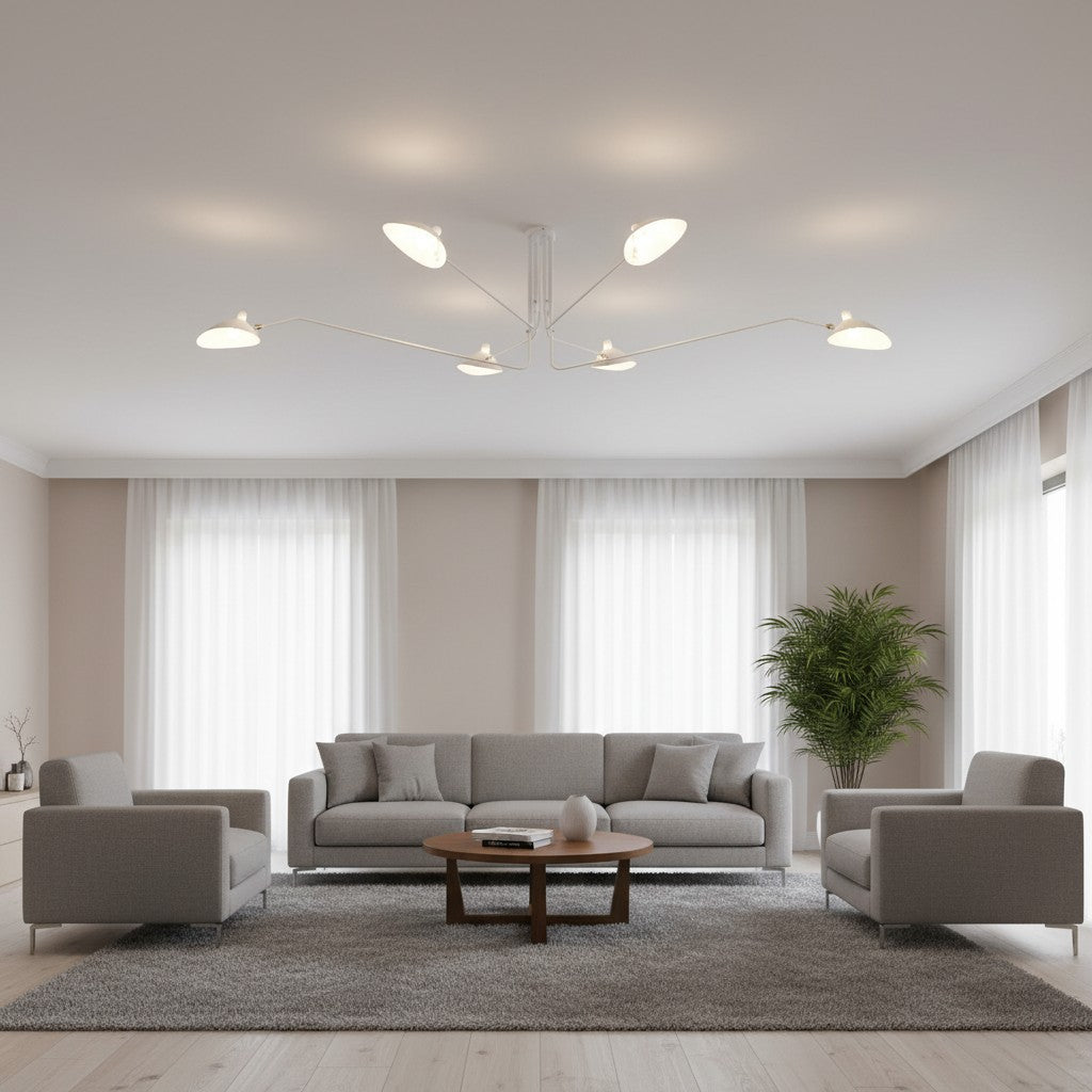 Arclume Arc Ceiling Lamp – Sculptural Design with Adjustable Arms for Modern Spaces N43 | Esilora
