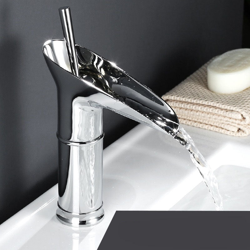 Bathroom Sink Faucet With Antique Waterfall Style Design