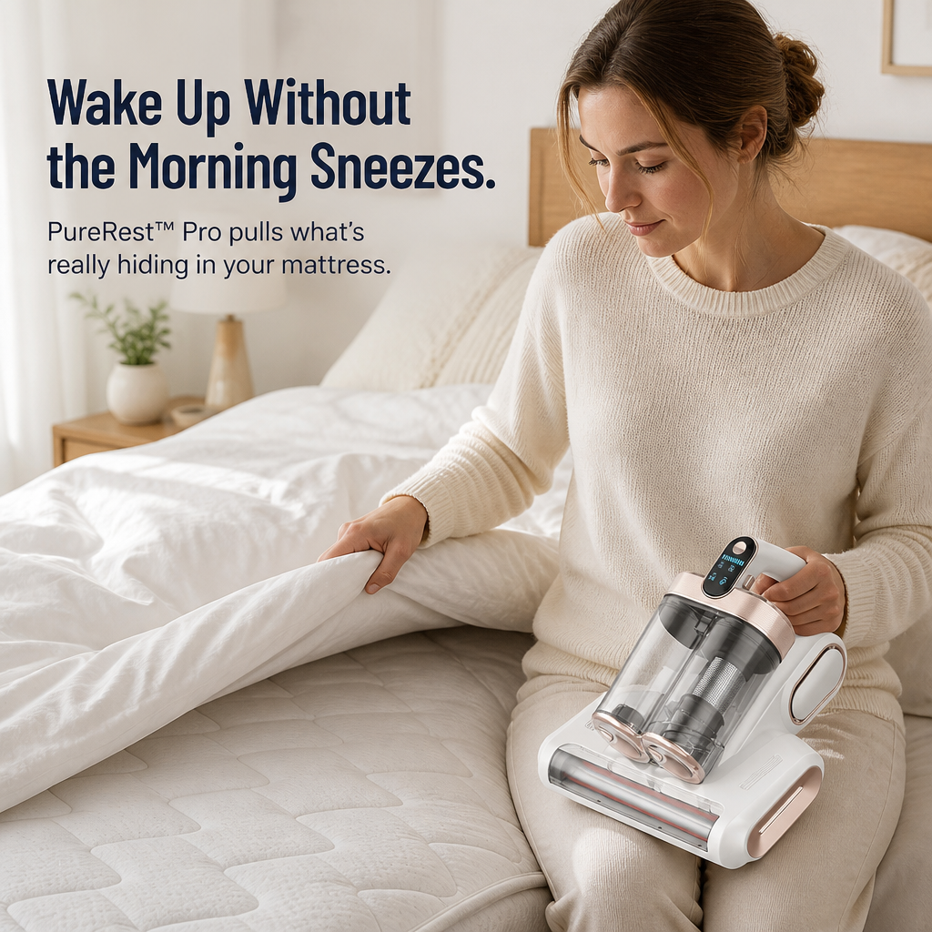 PureRest Pro Mattress Cleaner — Pull Dust Mites Out of Your Mattress for Sneeze-Free Sleep - Esilora