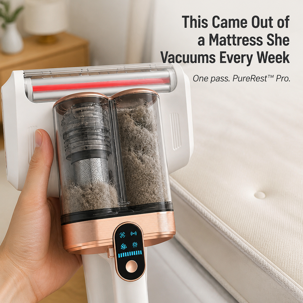 PureRest Pro Mattress Cleaner — Pull Dust Mites Out of Your Mattress for Sneeze-Free Sleep - Esilora