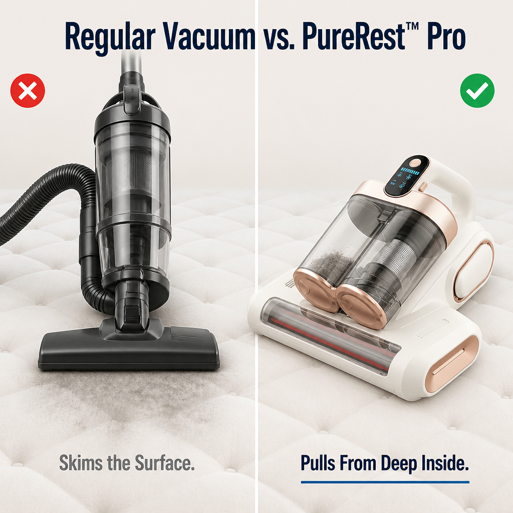 PureRest Pro Mattress Cleaner — Pull Dust Mites Out of Your Mattress for Sneeze-Free Sleep - Esilora