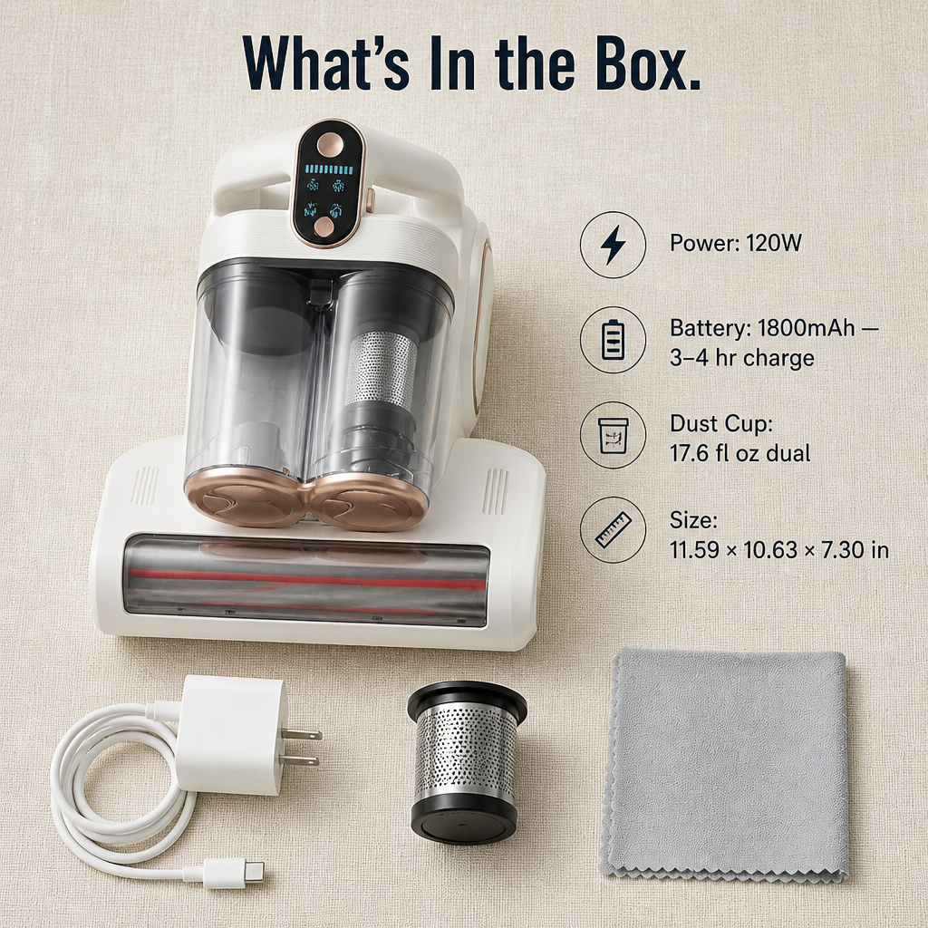 PureRest Pro Mattress Cleaner — Pull Dust Mites Out of Your Mattress for Sneeze-Free Sleep - Esilora