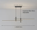 Sirosta metallista valmistettu lineaarinen LED-riippuvalaisin – moderni minimalistinen tyyli | Esilora