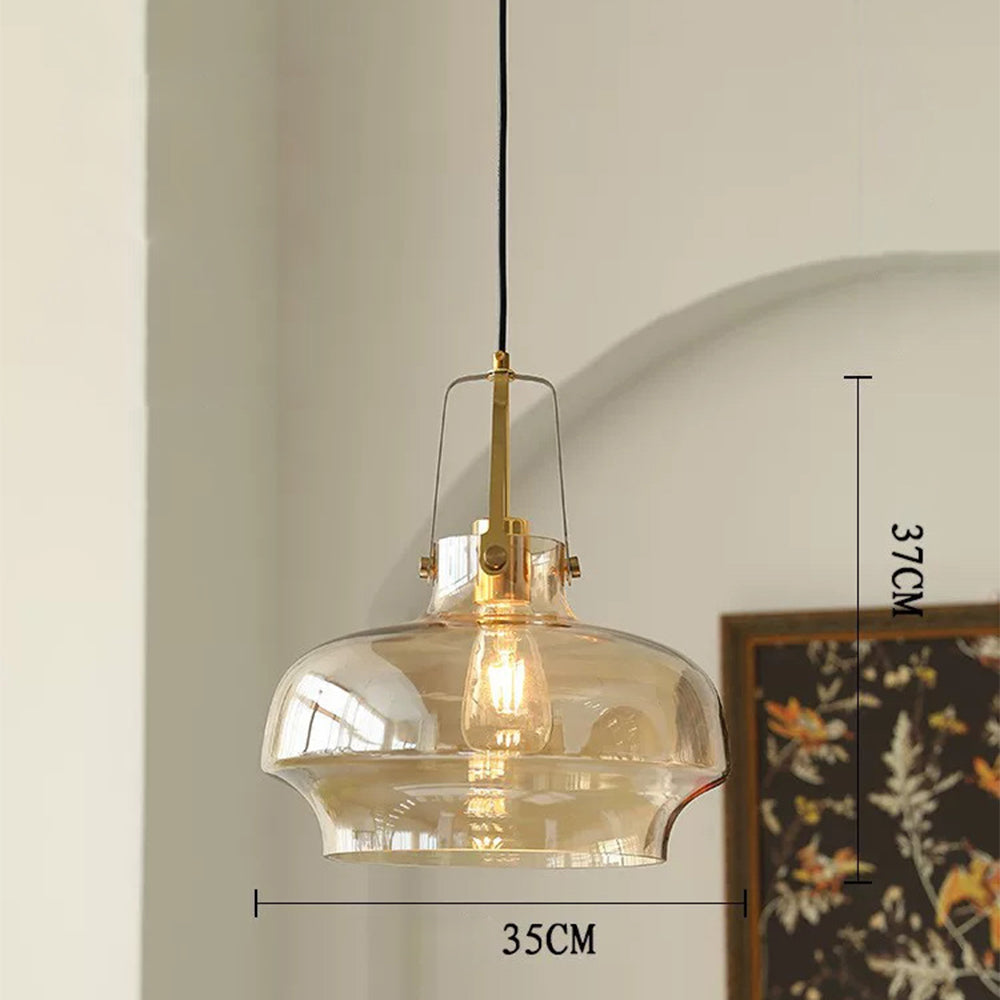 Lawson transparent pendellampe i glass, inspirert av akvarier – moderne hengende lampe til hjemmet | Esilora