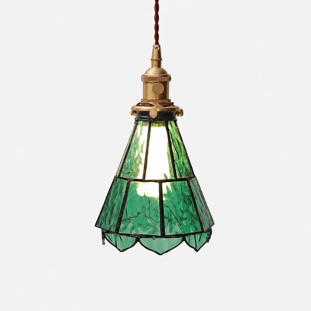 Lampada da parete in ottone e vetro ondulato in stile country francese | Esilora