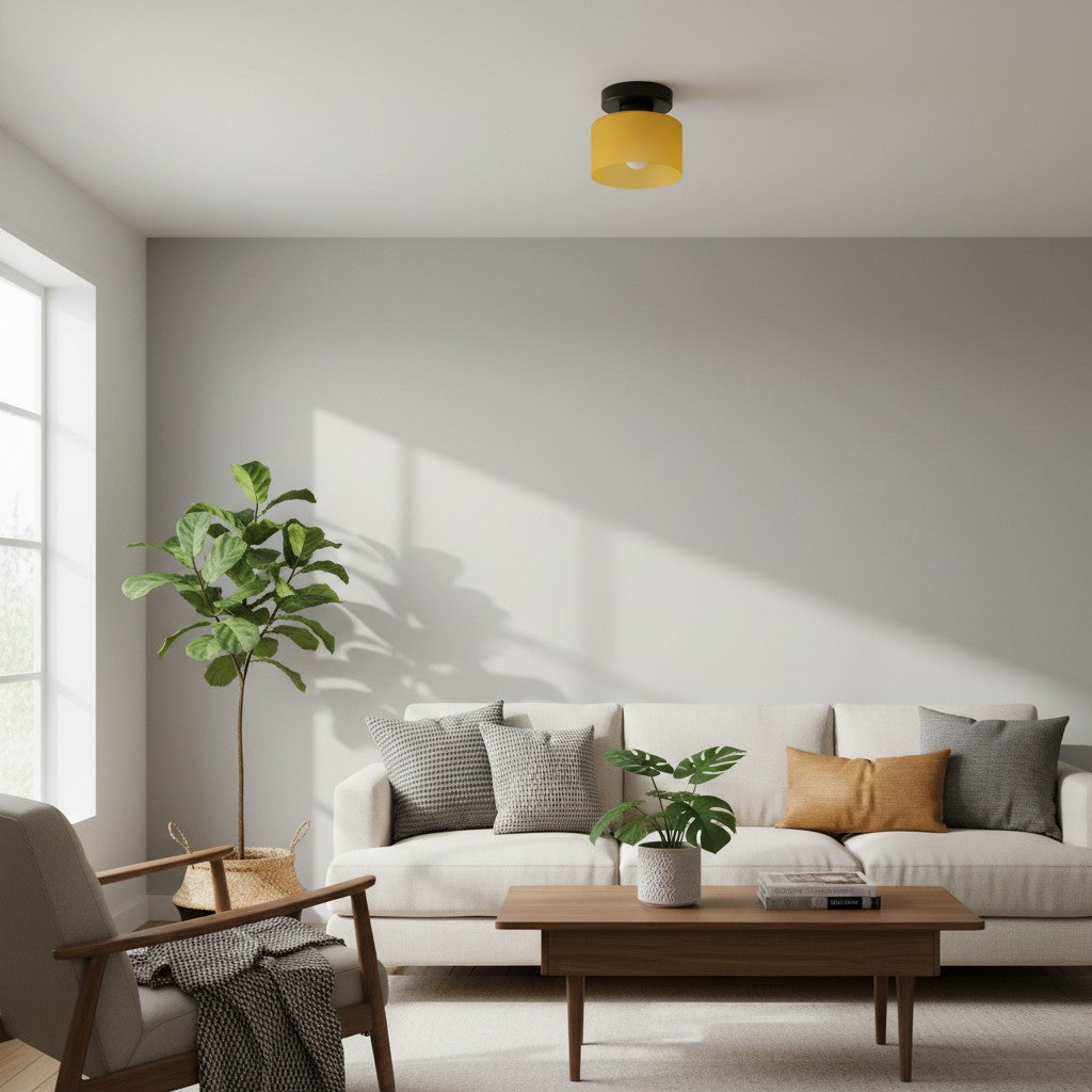 Moriglaze minimalistische zylindrische Glas-Deckenleuchte modern für Eingangsbereich und Wohnzimmer | Esilora