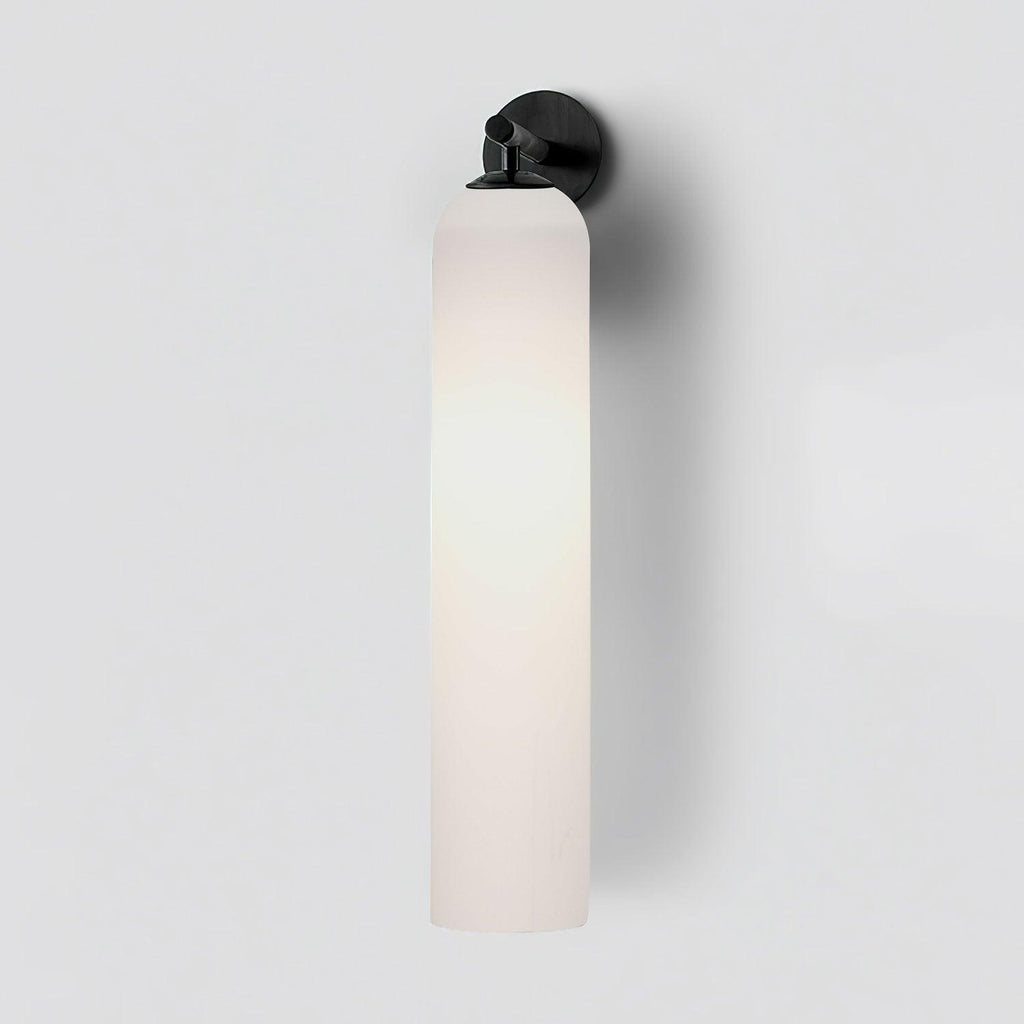 Art Glass Sconce Sand Nickel Smoke Gray Damp-rated LED Wall Light | Esilora