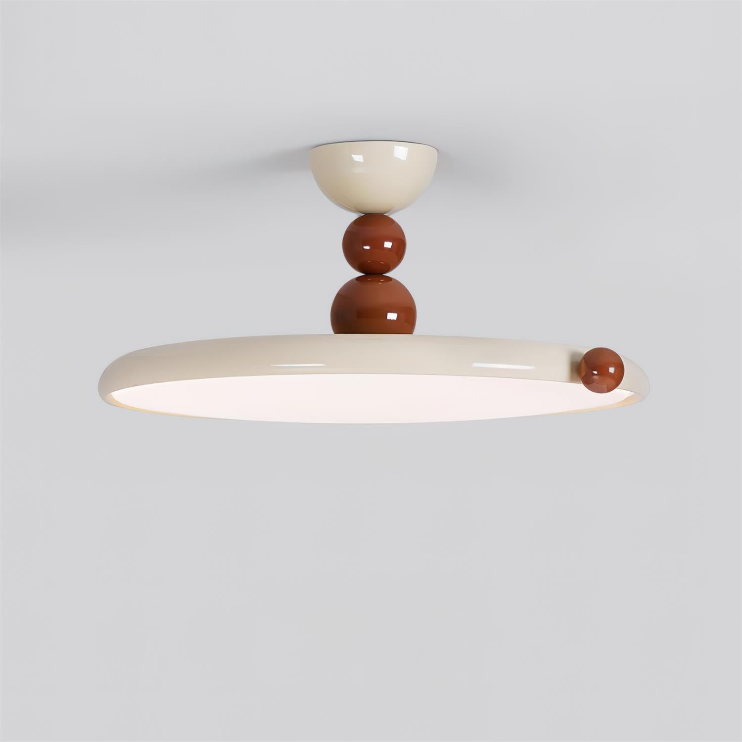 Round Flying Disc Ceiling Light - Retro Style Metal Acrylic | Esilora