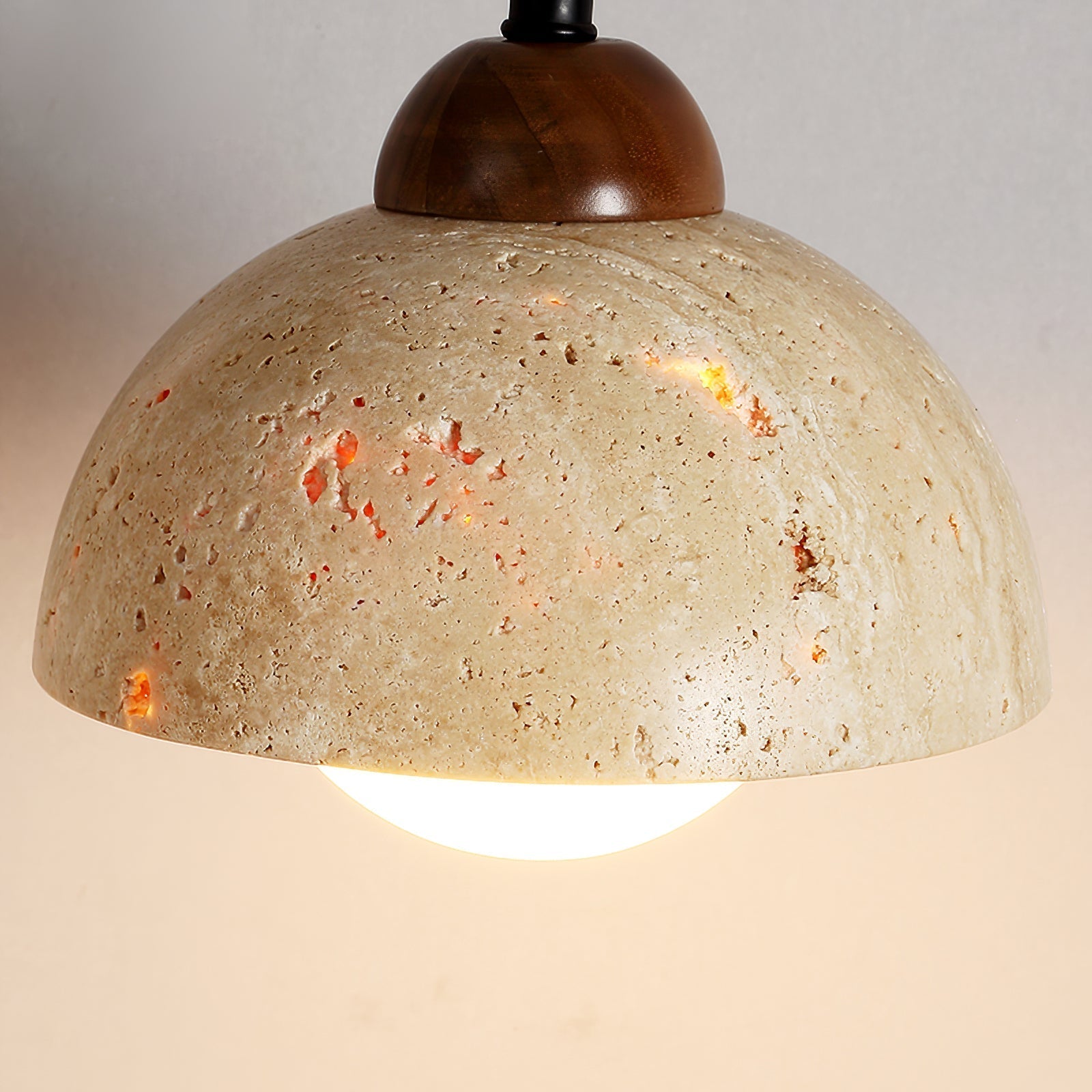 Adjustable Travertine Dome Wall Sconce | Esilora