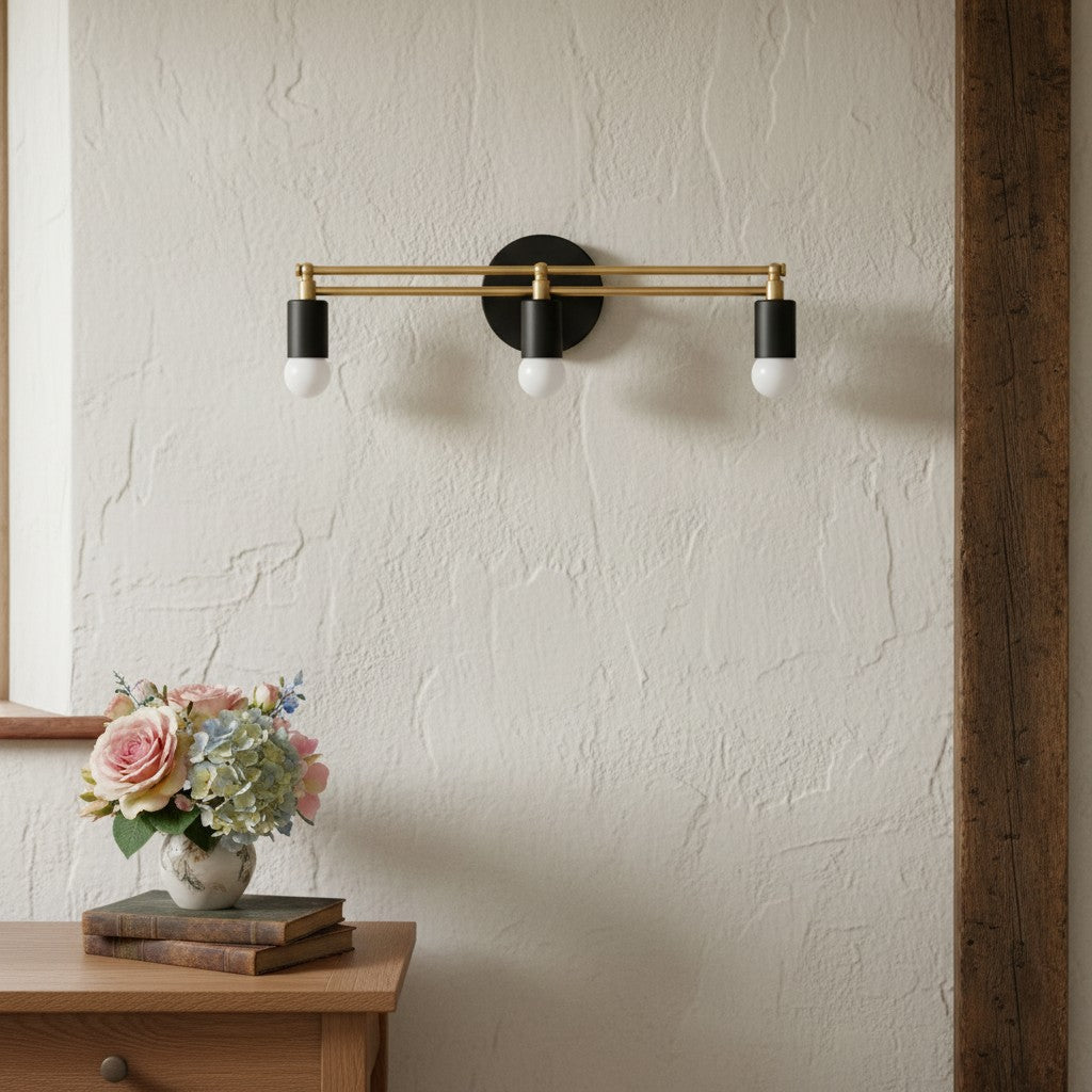 Mobilux Line Sleek Multi-Head Bathroom Wall Light – Designer Vanity Sconce with Glass Shades | Esilora