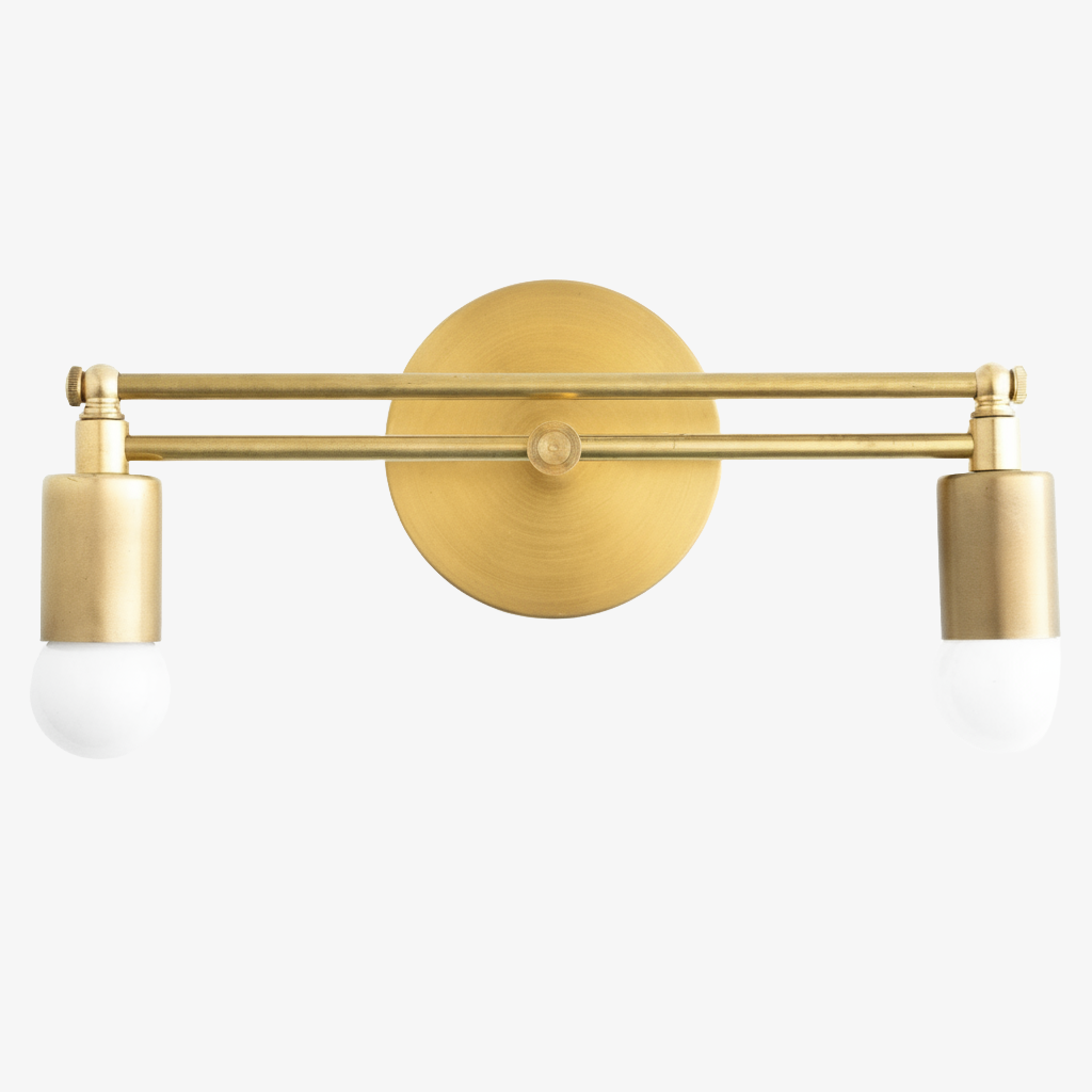 Mobilux Line Sleek Multi-Head Bathroom Wall Light – Designer Vanity Sconce with Glass Shades | Esilora