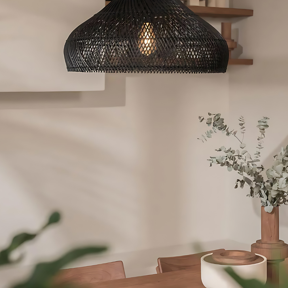 Retro Bohemian Rattan Pendant Light | Esilora