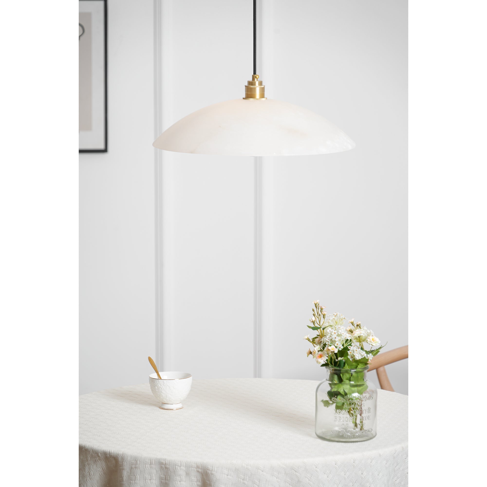 Alabaster Dome Pendant Light | Esilora