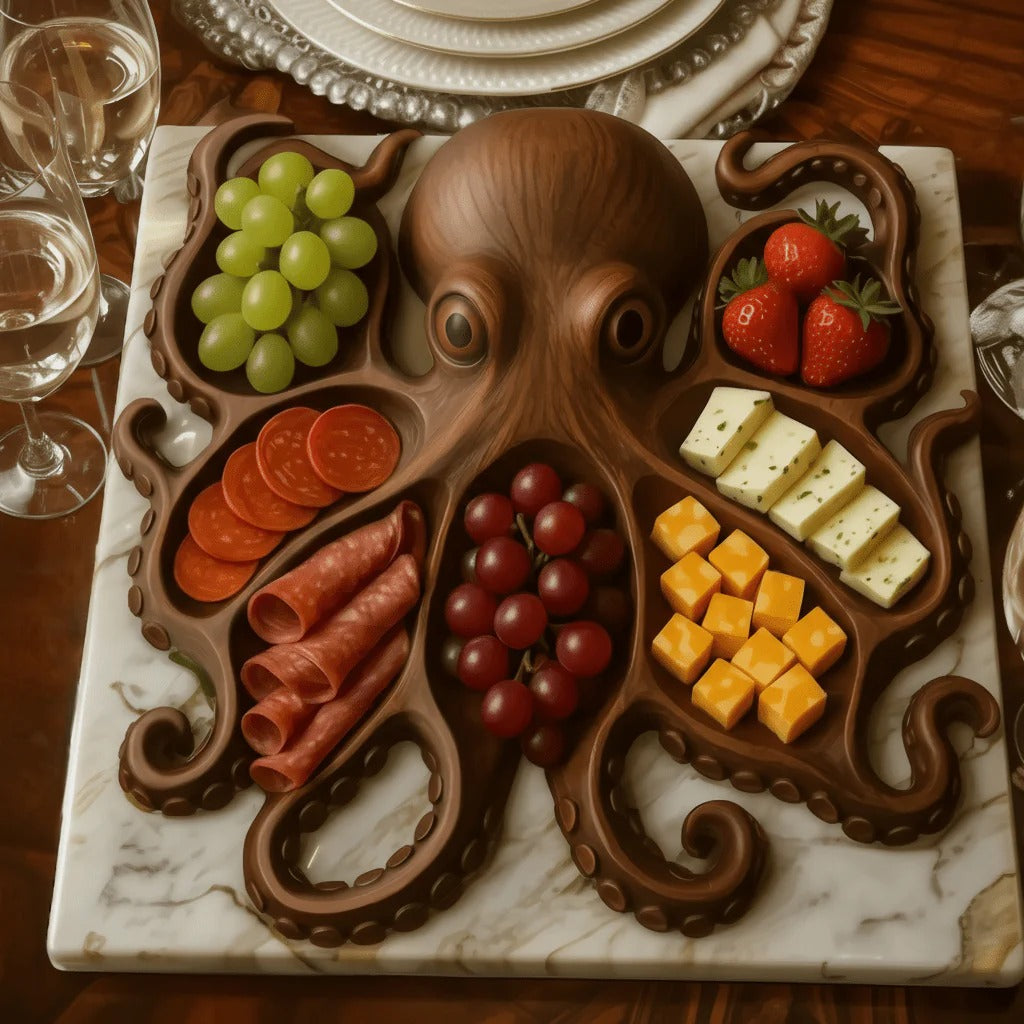 Vassoio per snack | Tagliere da portata in legno massello | Design animalier | NaturKueche - Esilora