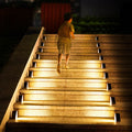 Outdoor Solar Stair Lights – Warm White LED Illumination, Pack of 4 or 10 - Esilora