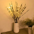 Ramuri decorative LED — lumină alb cald, alimentate cu baterii
