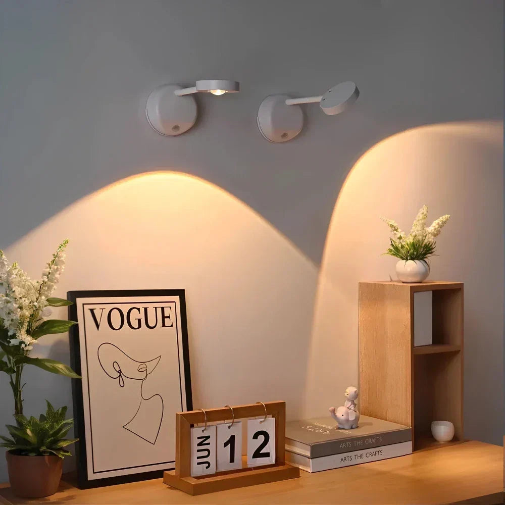 Lampă de perete LED fără fir cu senzor de mișcare — activare fără cablu