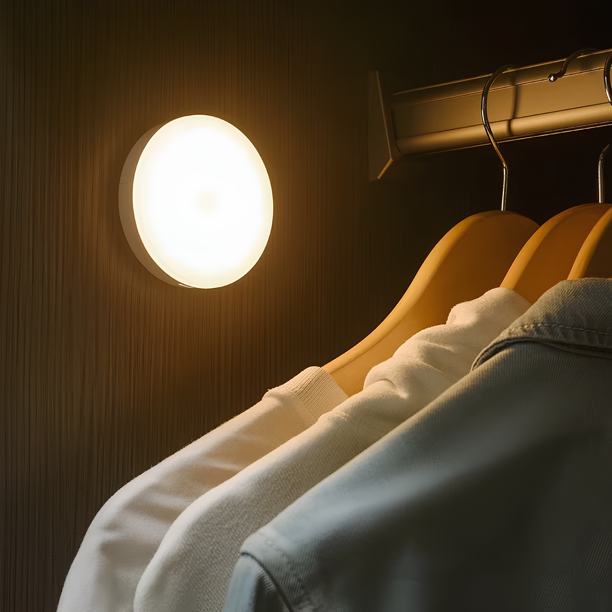 Lampă de veghe LED cu senzor de mișcare — design compact, activare instantanee