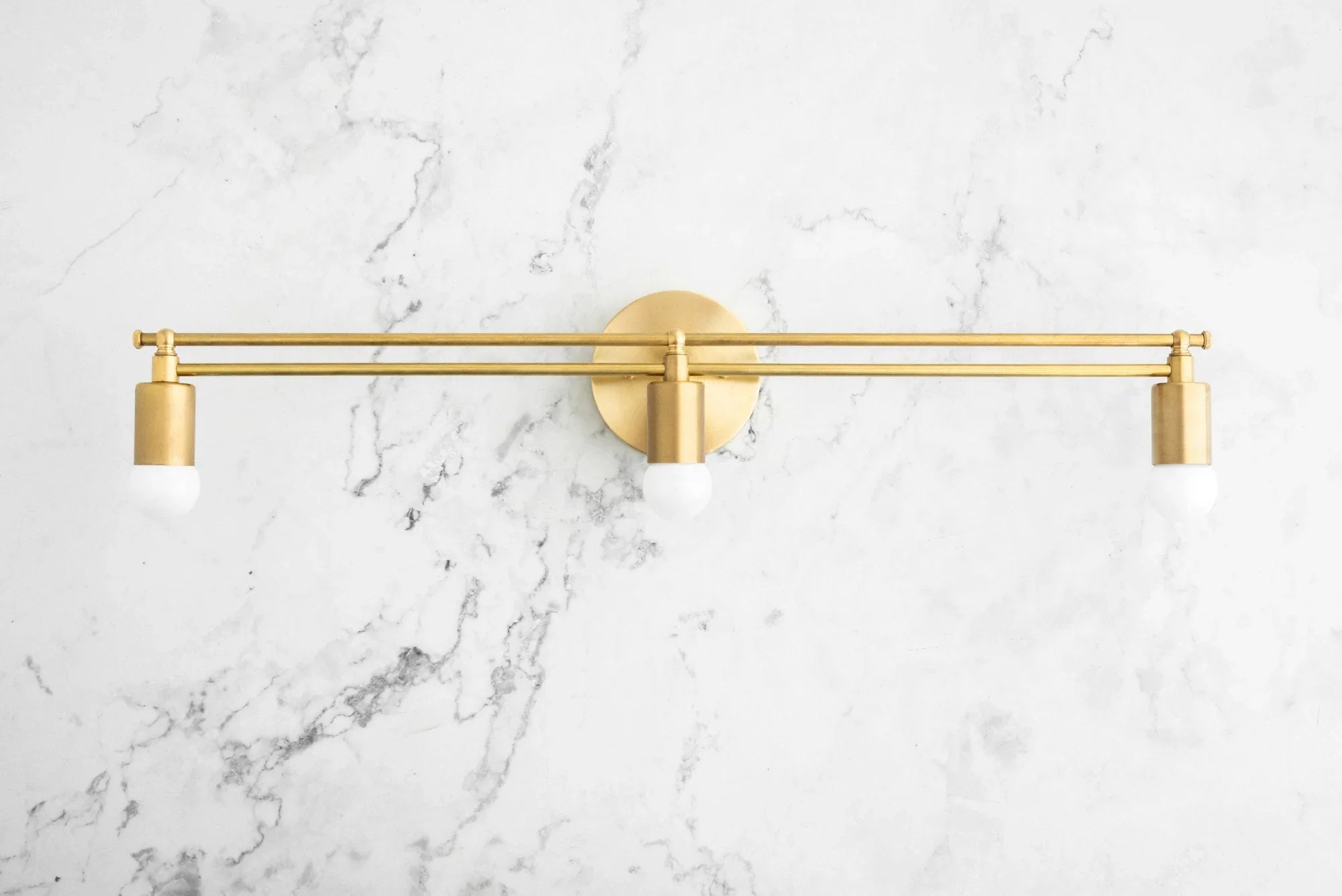 Mobilux Line Sleek Multi-Head Bathroom Wall Light – Designer Vanity Sconce with Glass Shades | Esilora