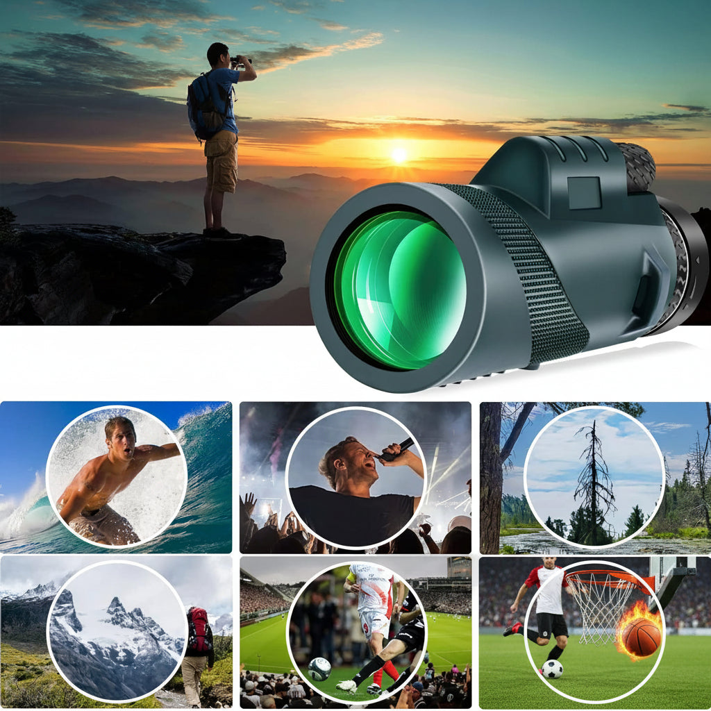Kompaktes Fernglas mit Stativhalterung – tragbare 80-fache Vergrößerung