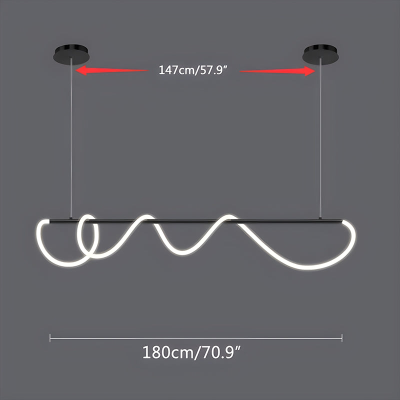 Modern Long Hose Led Pendant Light for Dining Room - Orntli