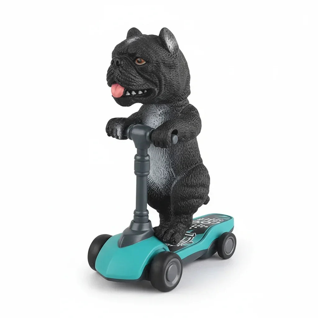 Miniature Dinosaur Scooter Toy – Pull-Back Rolling Model