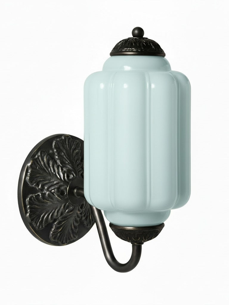 Vintage Milk Glass Sconce Bedside Hallway Eloise Wall Sconce | Esilora