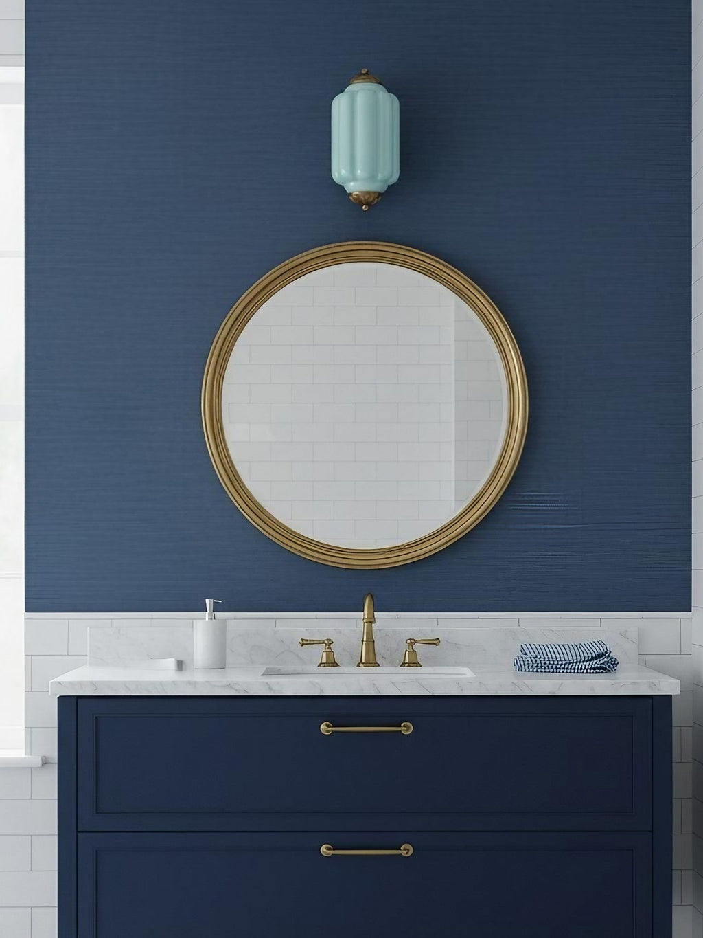 Vintage Milk Glass Flush Eloise Wall Sconce for Bedside Hallway | Esilora
