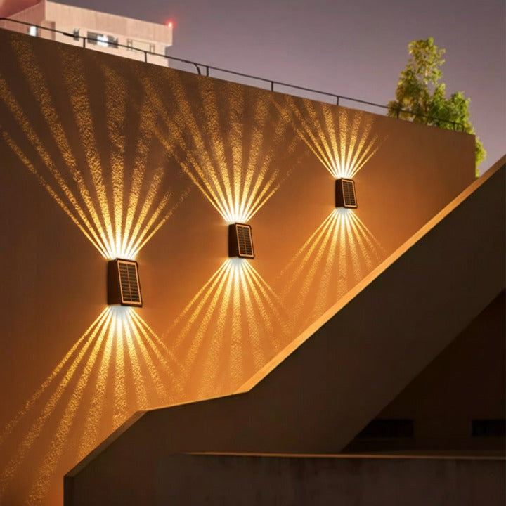 Solar Outdoor Wall Light with RGB & Warm White – Wireless & Automatic - Esilora