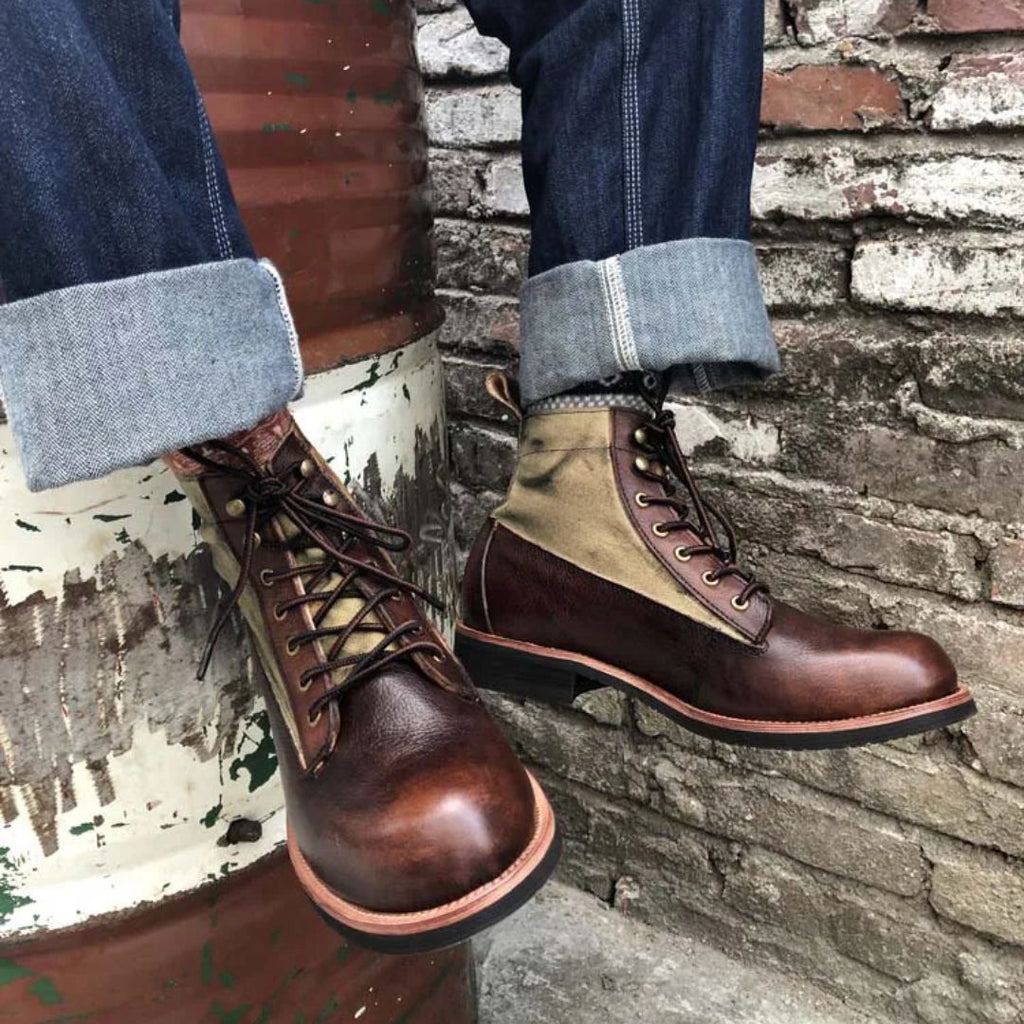 AlpenHeritage Haferl-sneakers Bernard — håndlavede retro-ankelstøvler
