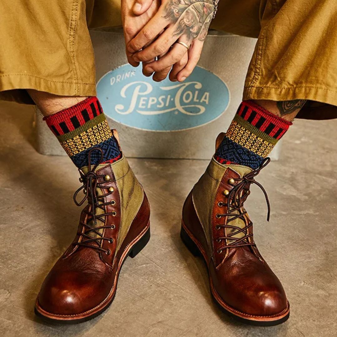 AlpenHeritage Haferl-sneakers Bernard — håndlavede retro-ankelstøvler
