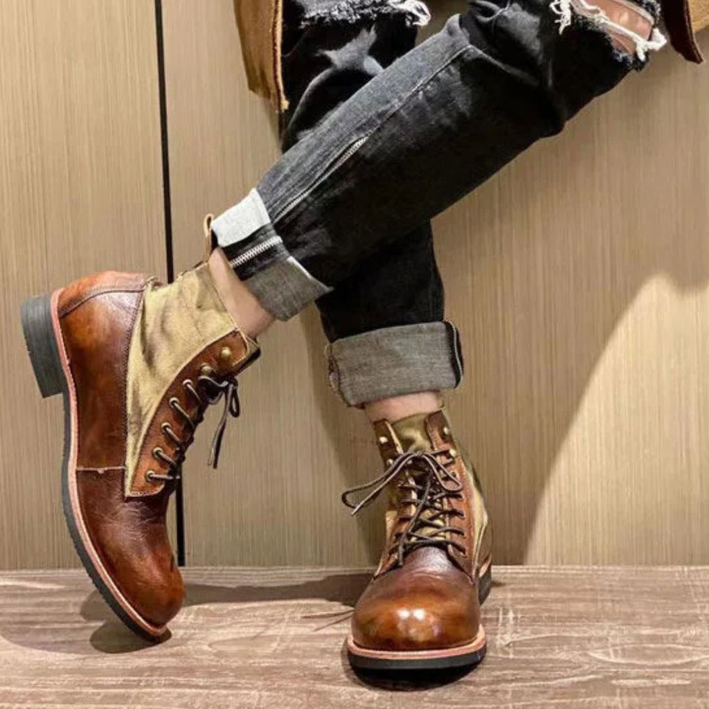 AlpenHeritage Haferl-sneakers Bernard — håndlavede retro-ankelstøvler