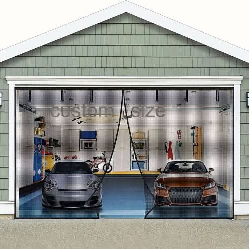 BreezeGuard Vision Magnetic Garage Screen For Fresh Air Insectless Comfort
