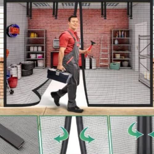BreezeGuard Vision Magnetic Garage Screen For Fresh Air Insectless Comfort