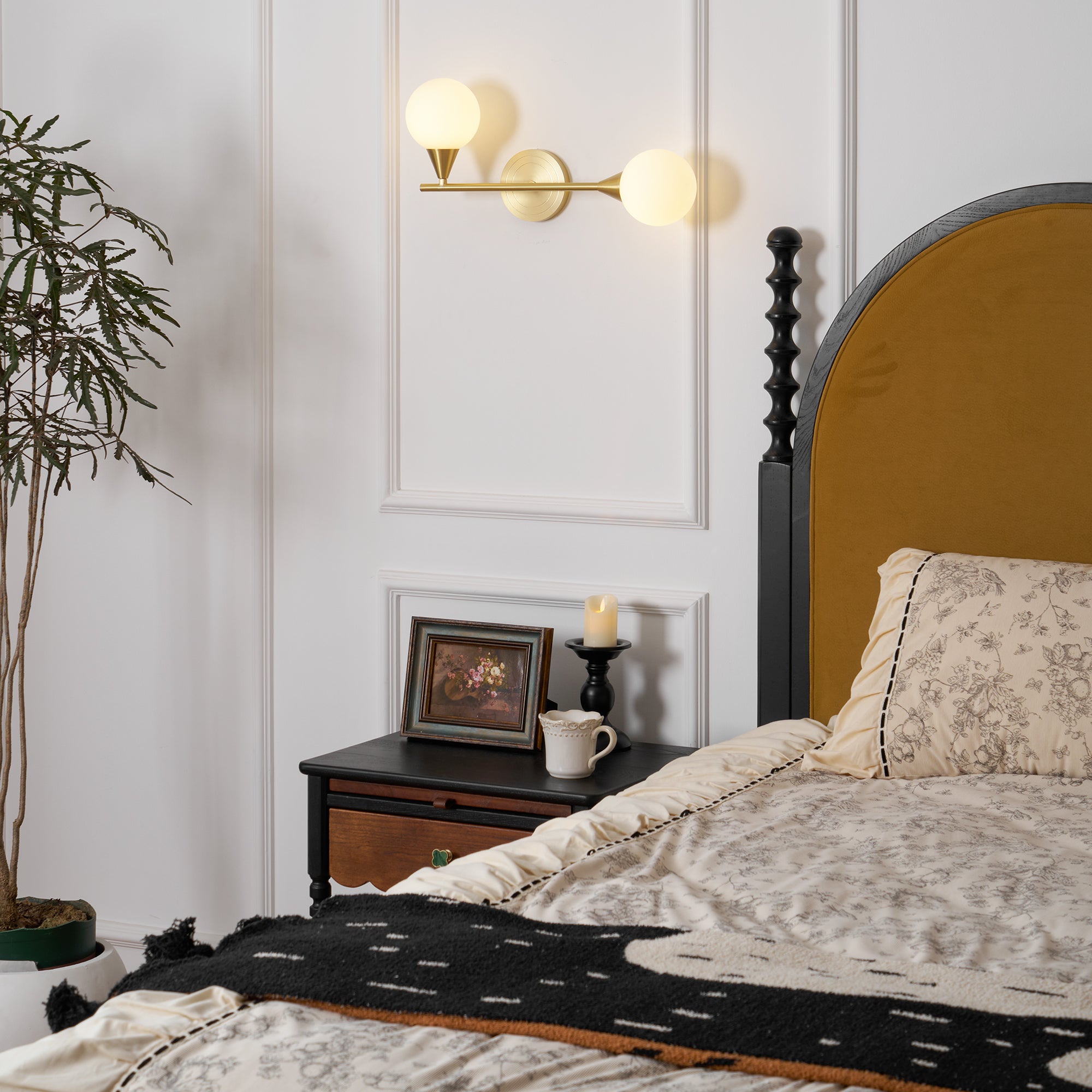 Applique da parete Holten in ottone armato | Esilora