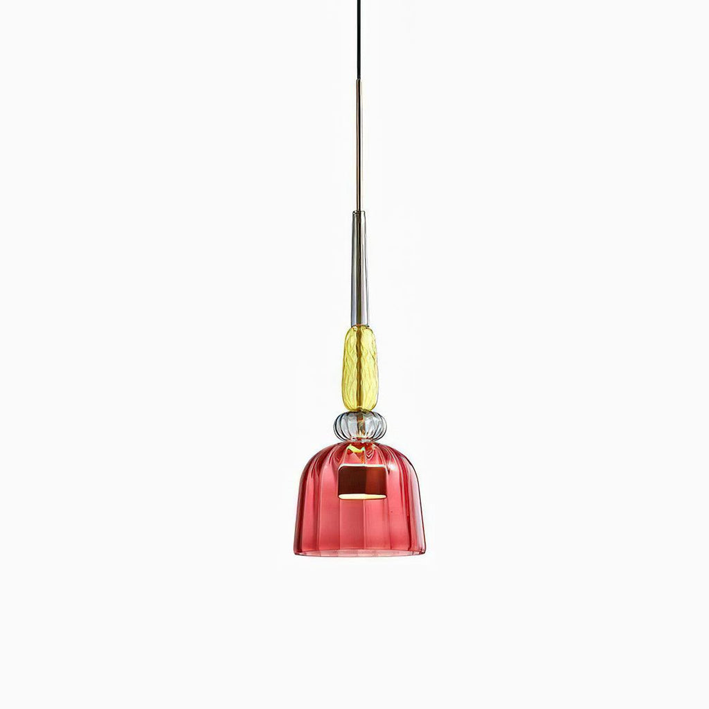 Hand Blown Glass Pendant Lamp - Colorful Candy Iron Mixed Color Indoor | Esilora