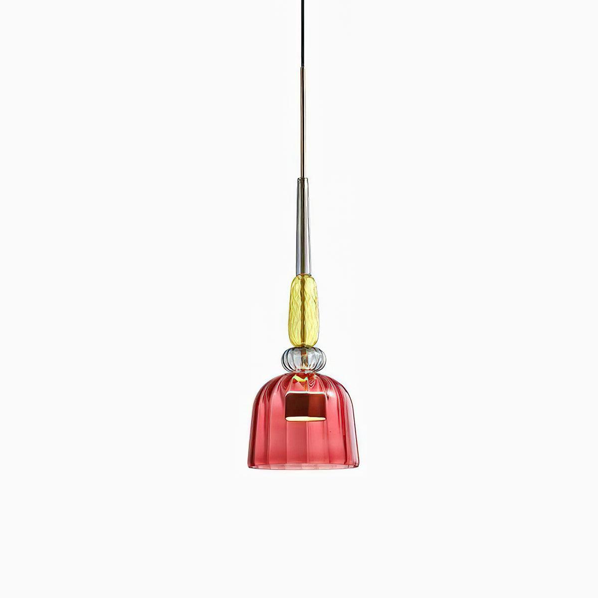 Hand Blown Glass Pendant Lamp - Colorful Candy Iron Mixed Color Indoor | Esilora