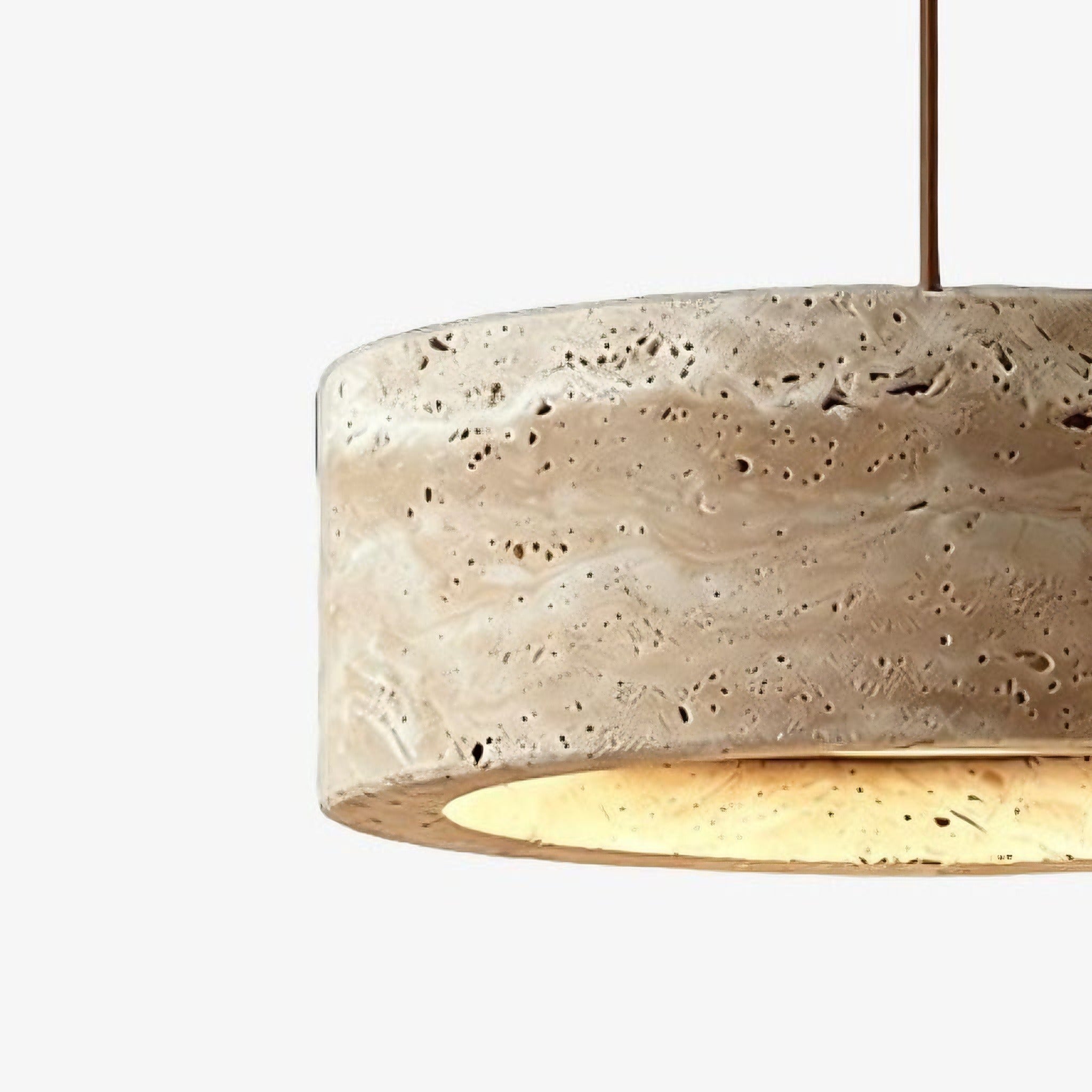 Kairis Travertine Natural Stone Pendant Light - Vintage Style Lighting for Dining and Living Spaces | Esilora