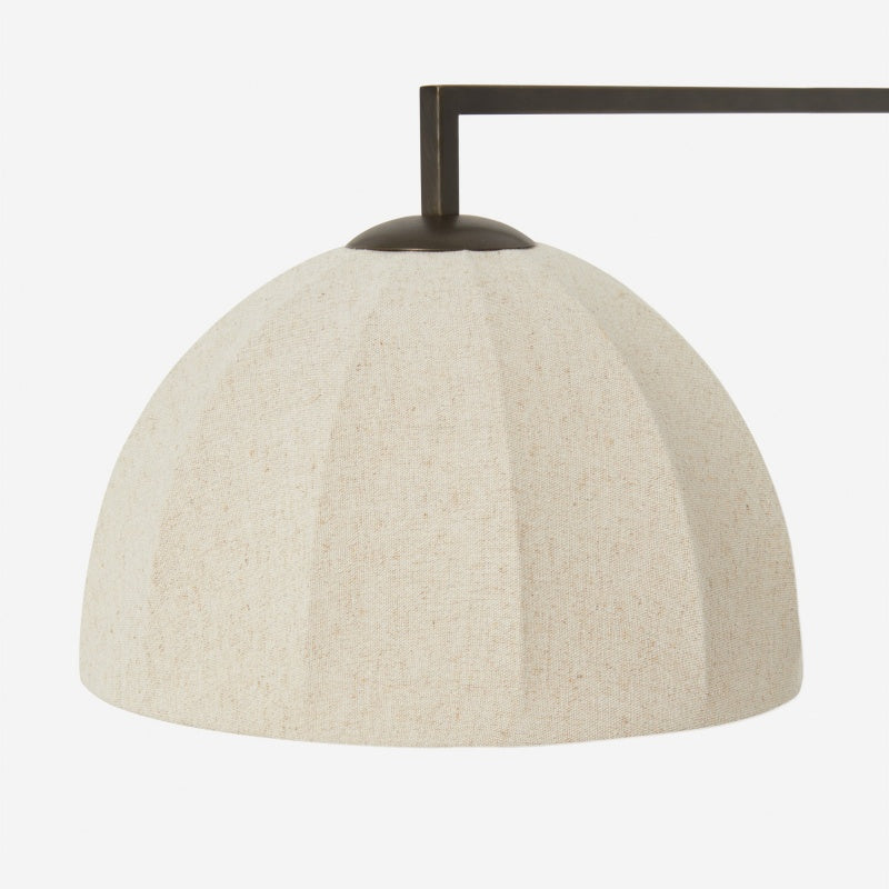 Lumarys Swing-Arm Sconce – Sculptural Linen Shade Wall Lamp in Organic Style for Living or Bedroom | Esilora