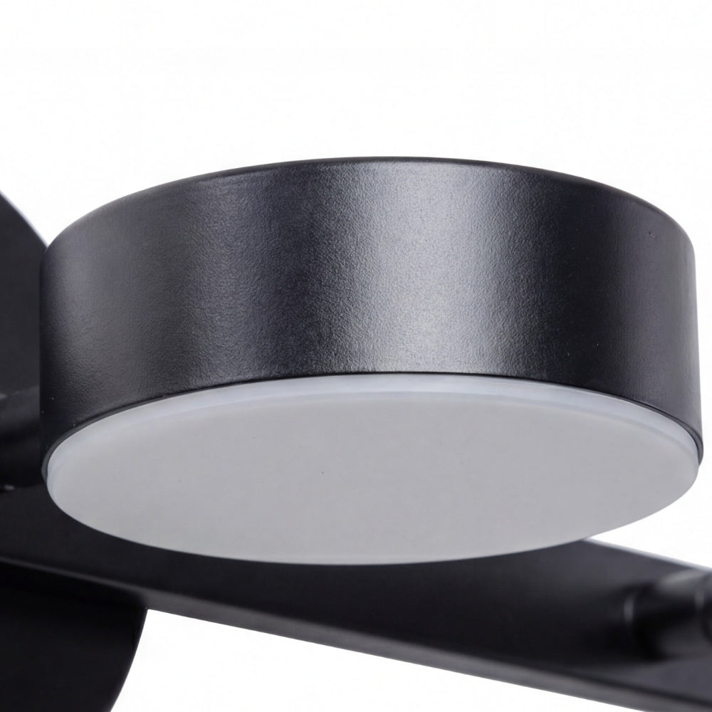 Regulowany kinkiet łazienkowy Gyralume z trzema źródłami światła - nowoczesny okrągły metalowy design do dekoracji domu | Esilora