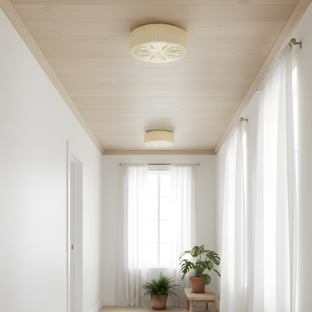 Mistaro Minimal Glass Ceiling Lamp - Flush Mount Design for Living Room and Bedroom | Esilora