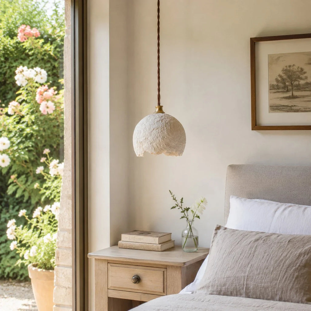 Wabi-Sabi Rice Paper Pendant Light | Esilora