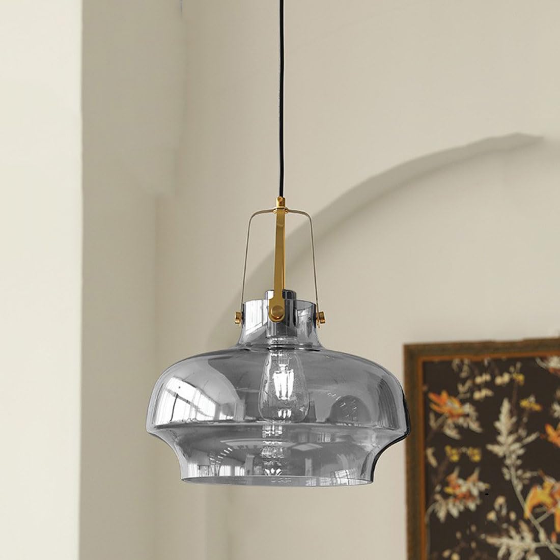 Lawson transparent pendellampe i glass, inspirert av akvarier – moderne hengende lampe til hjemmet | Esilora