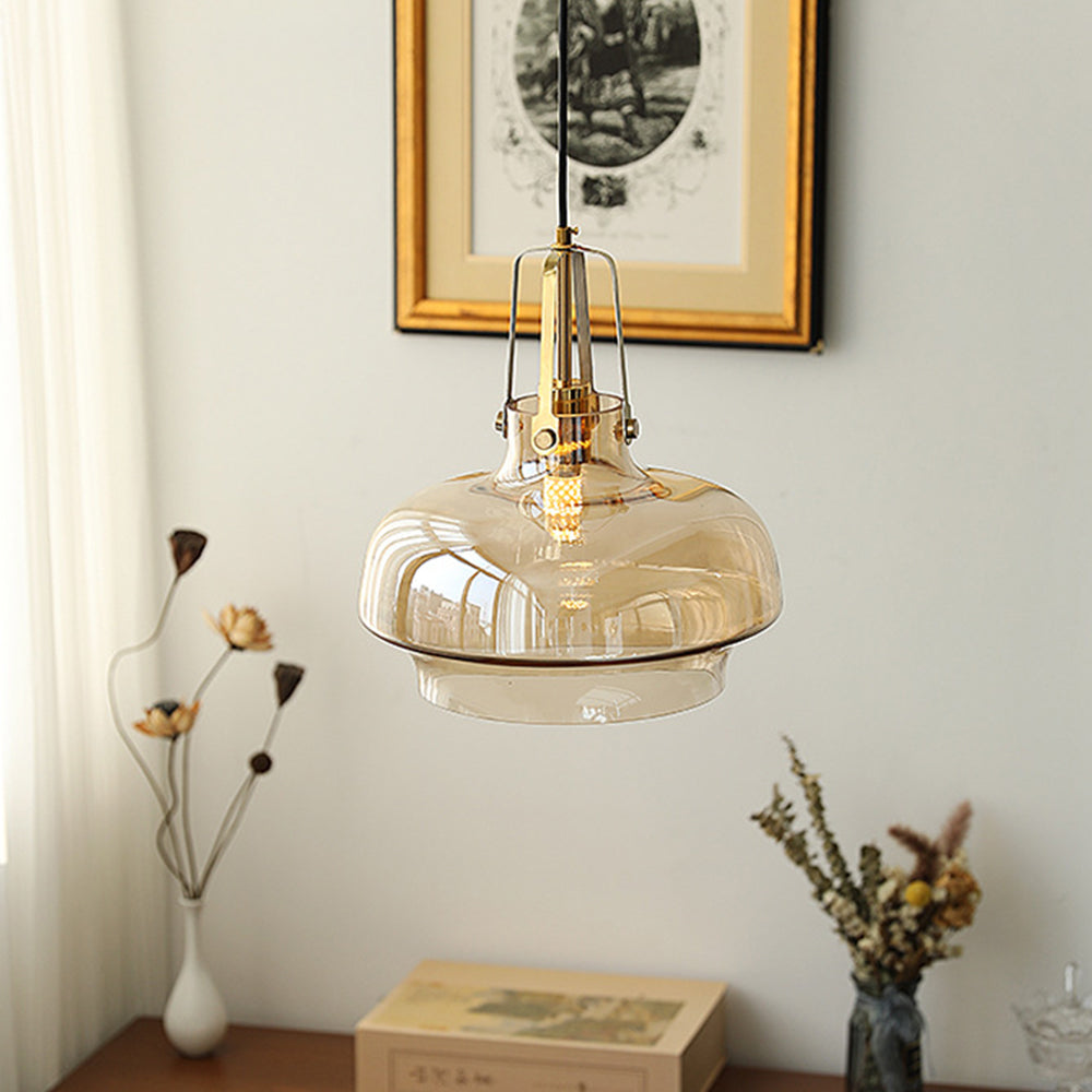 Lawson transparent pendellampe i glass, inspirert av akvarier – moderne hengende lampe til hjemmet | Esilora